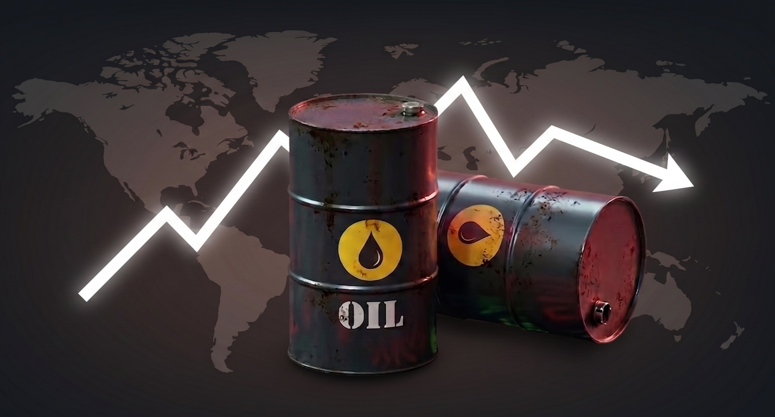 Global crude oil price trend chart showing market volatility.