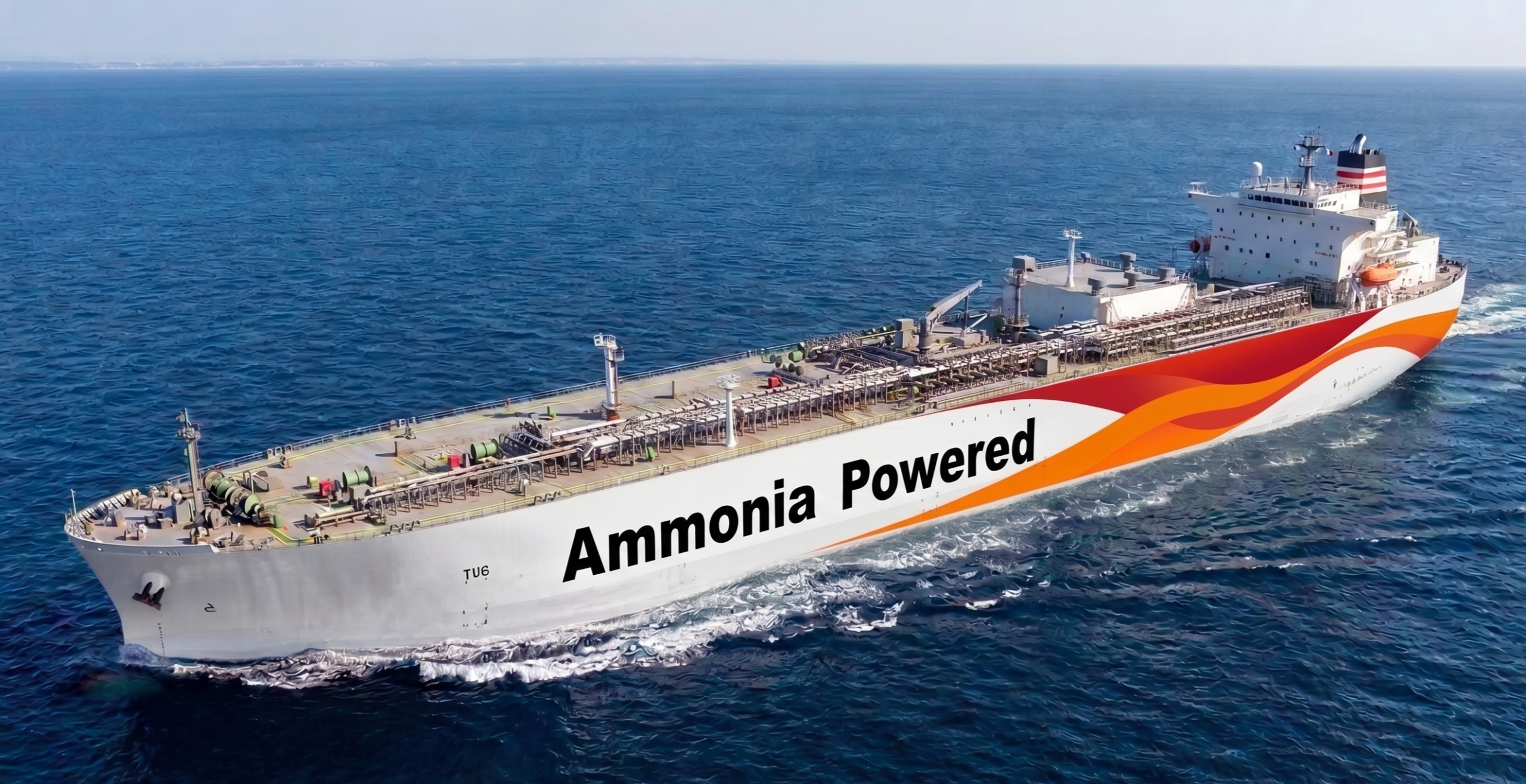 Ammonia-fueled vessel or ship sailing